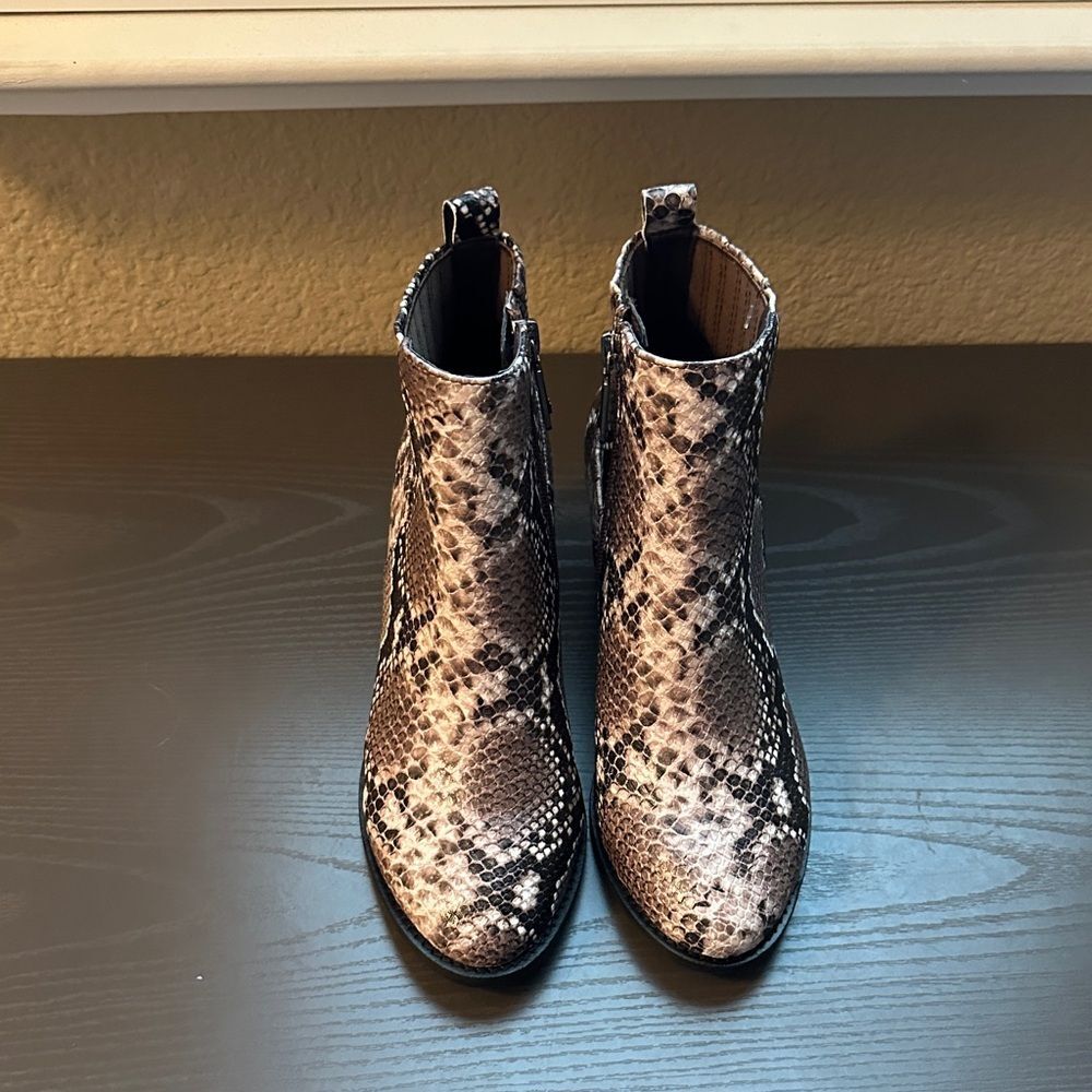 Blondo Snakeskin Pattern Ankle Booties